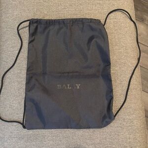 Bally Dark Grey Drawstring Backpack